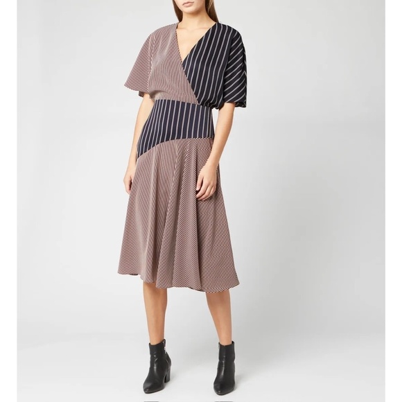 Paul Smith Dresses & Skirts - PAUL Smith Panelled Stripe Wrap Midi Dress